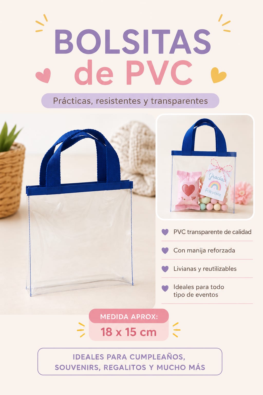 Bolsitas PVC x10 15x18